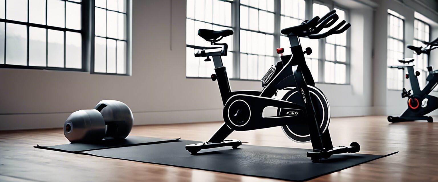 Spin bike mat