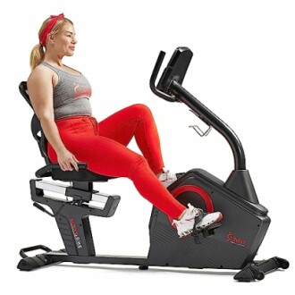 Sunny Health & Fitness Programmable Recumbent Exercise Bike